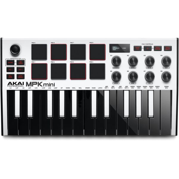 MIDI-клавіатура AKAI MPK MINI MK3 White (230878)
