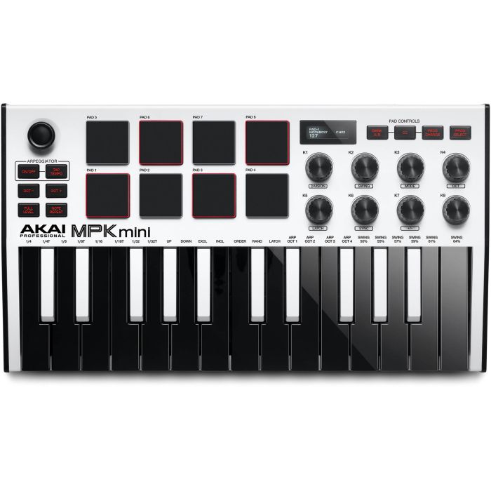 MIDI-клавіатура AKAI MPK MINI MK3 White