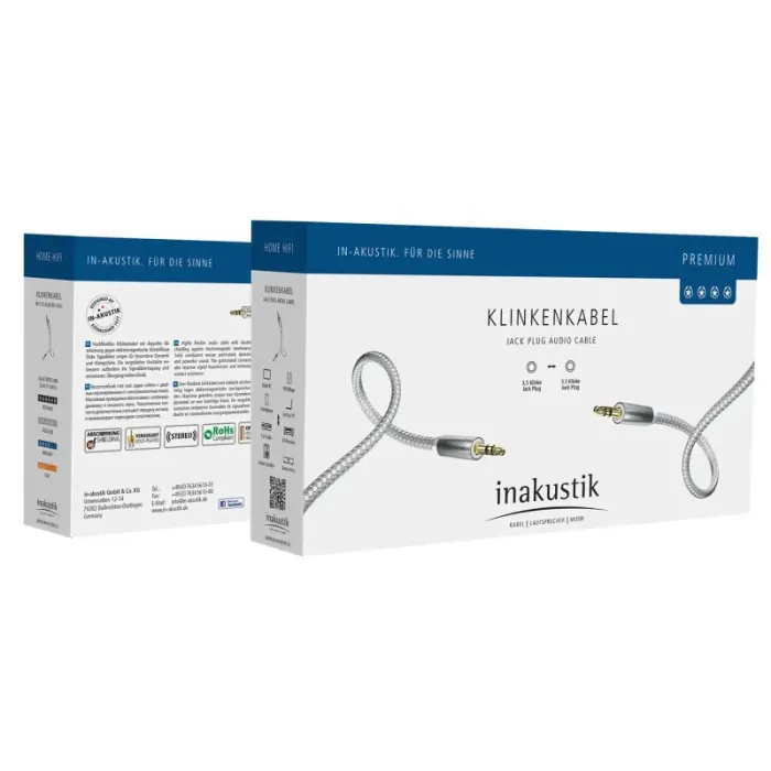 Аналоговий аудіокабель Inakustik Premium 3,5mm Mini Jack > 3,5mm Mini Jack 1,5m