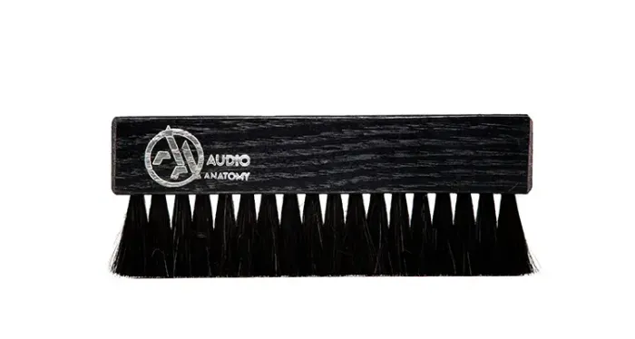 Щітка для чищення вінілу Audio Anatomy Oak Wood Brush Black With Antistatic Goat And Nylon Fiber - Deluxe Dry & Wet Cleaning