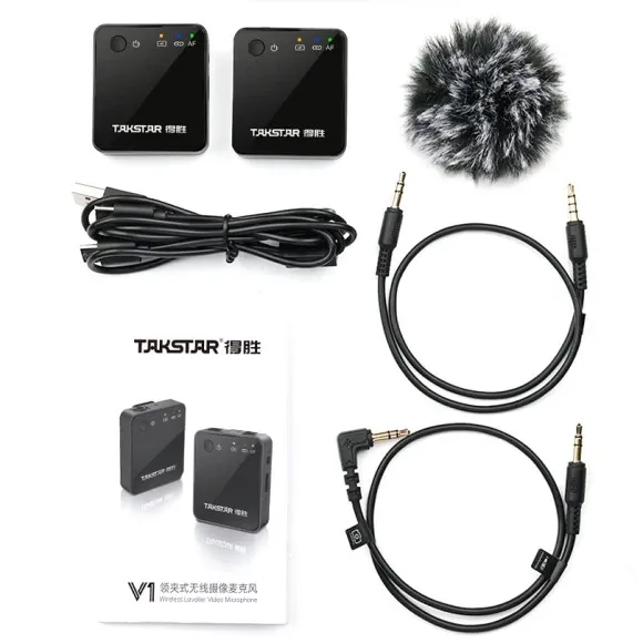 Takstar V1 Single Wireless Lavalier Video Microphone
