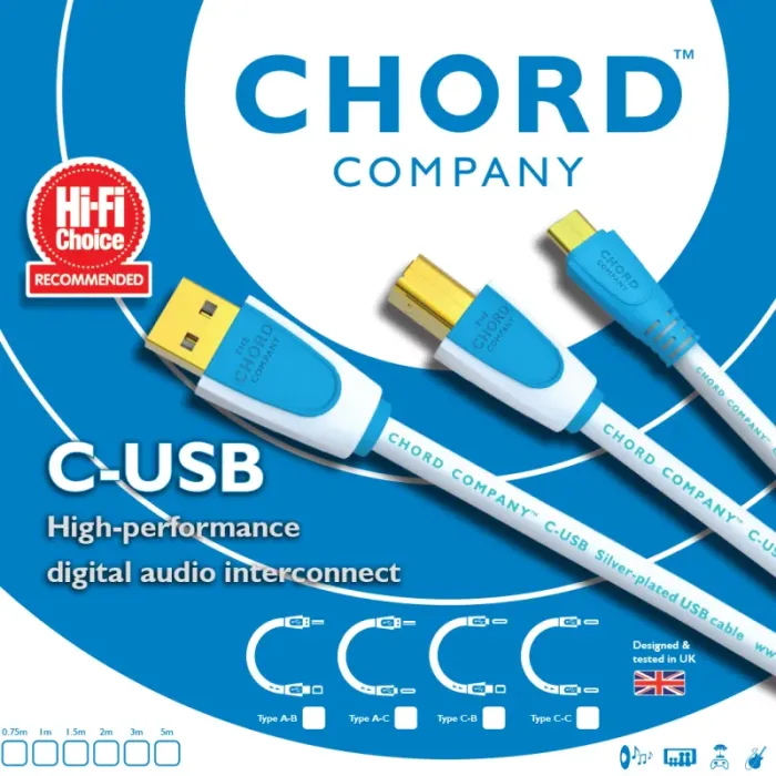 Цифровий USB-кабель CHORD C-USB A-B 0.75m