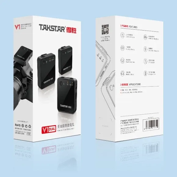 Takstar V1 Dual Wireless Video Microphone for Apple