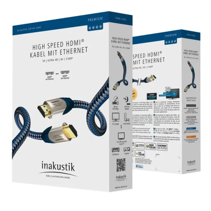Inakustik Premium High Speed HDMI Cable with Ethernet 3,0m