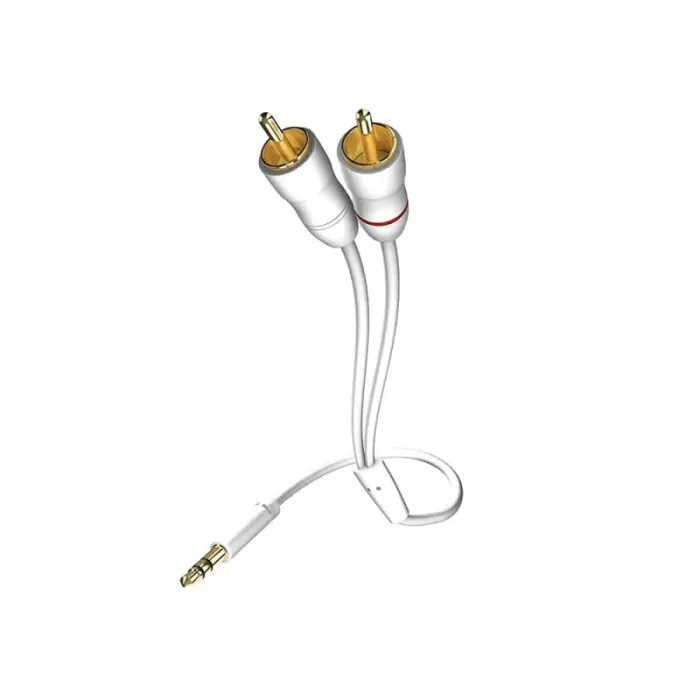 Аналоговий аудіокабель Inakustik Star 3,5mm Mini Jack > 2 x RCA white 0,75m