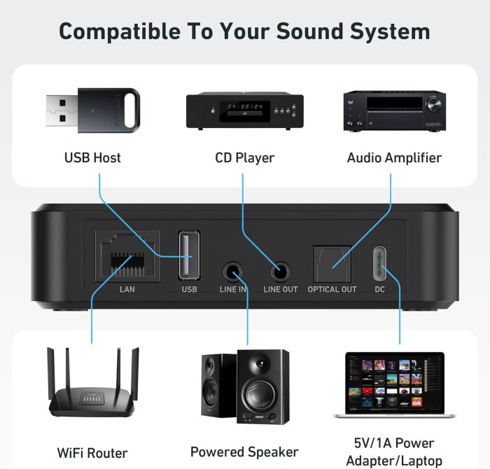 Arylic S10+ Wireless Mini Stereo Preamplifier