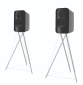 Q Acoustics CONCEPT 300 BLACK & ROSEWOOD PAIR With Stands (QA2730)