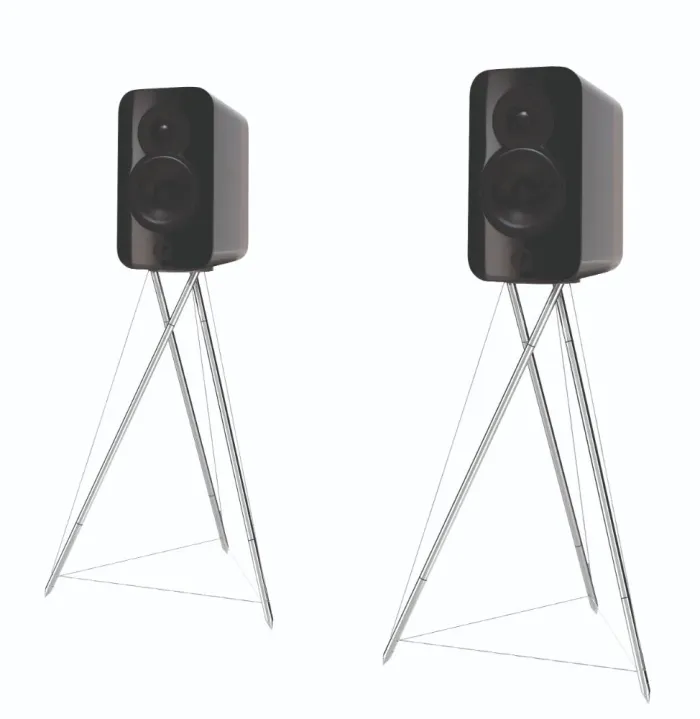 Q Acoustics CONCEPT 300 BLACK & ROSEWOOD PAIR With Stands (QA2730)