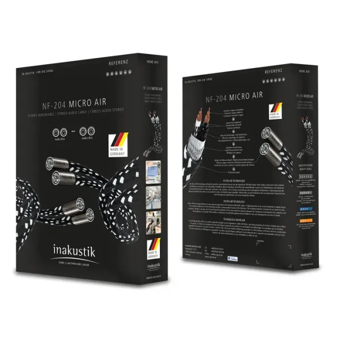 Аналоговий аудіокабель Inakustik Referenz NF-204 Micro AIR Stereo RCA 1,0m