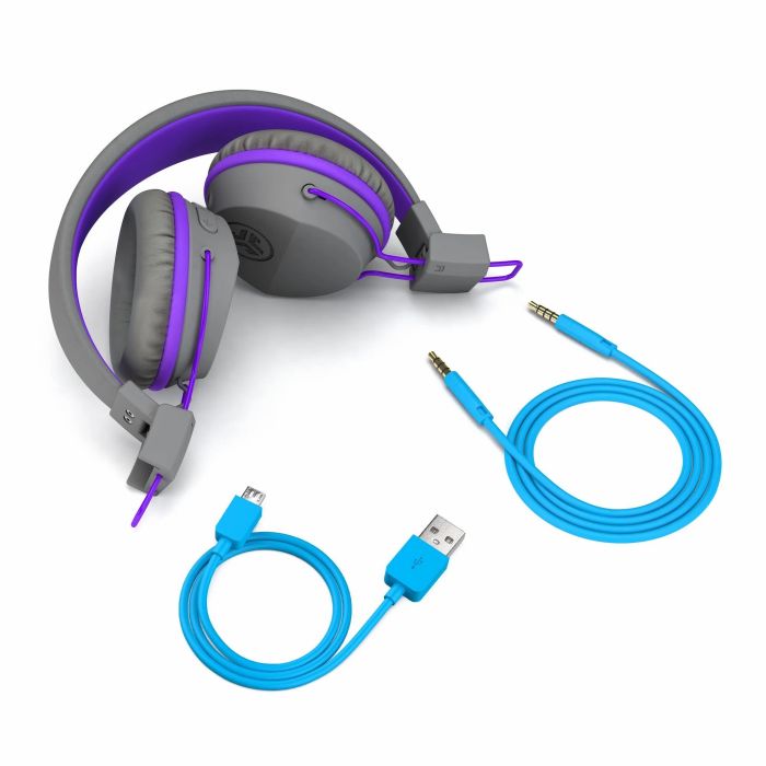 Jlab JBuddies Studio Kids Wireless Grey/Purple (IEUHBSTUDIORGRYPRPL4)