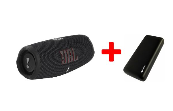 JBL Charge 5 Black + батарея 20000 мАг Griffin GP-149-BLK (JBLCHARGE5BLKPB)