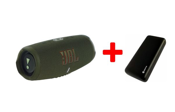 JBL Charge 5 Green + батарея 20000 мАг Griffin GP-149-BLK (JBLCHARGE5GRNPB)