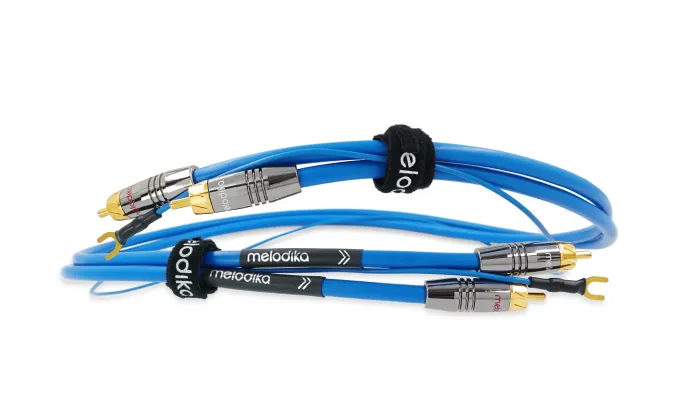 Фонокабель Melodika Sky Blue Phono cable 2xRCA - 2xRCA with ground, length 1,5m (SBPH15)