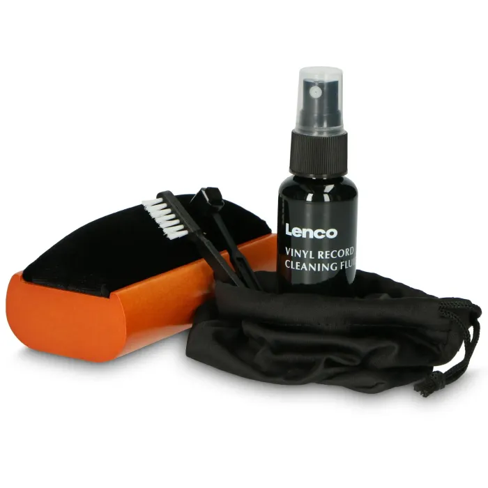 Набір для догляду за вініловими платівками Lenco TTA-5in1 Wooden Cleaning Brush With Velvet Padding