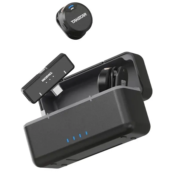 Takstar V2 Dual Wireless Lavalier Microphone Black