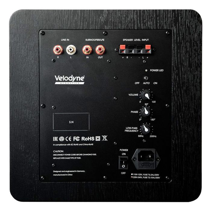 Velodyne Deep Blue 8 (DB-8) Black